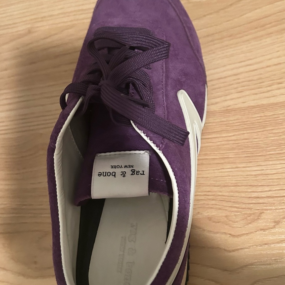 Rag And Bone Retro Runner Suede Violet Size 39 - image 3